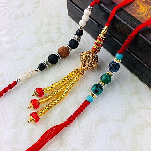 Bhaiya Bhabhi Three Rakhi Set
