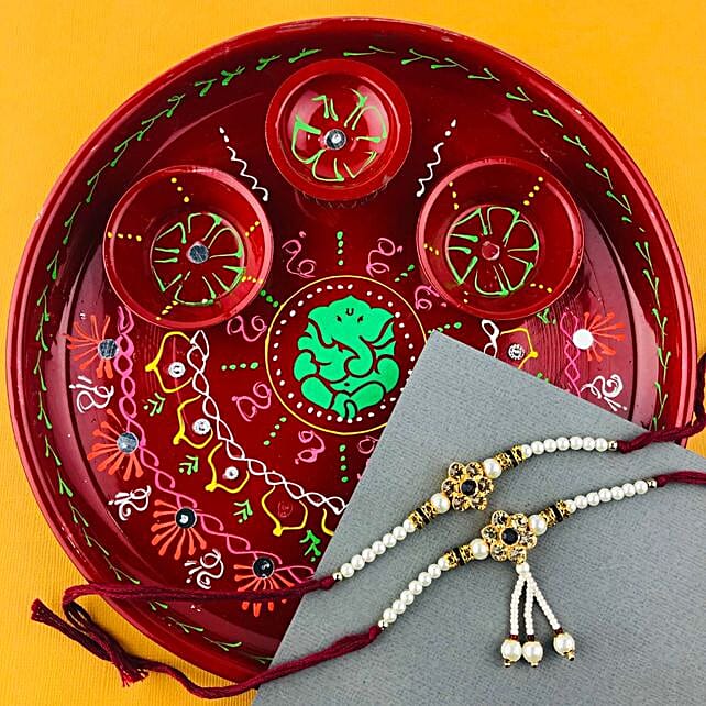Pyar Bhara Rakhi with Traditional Thali