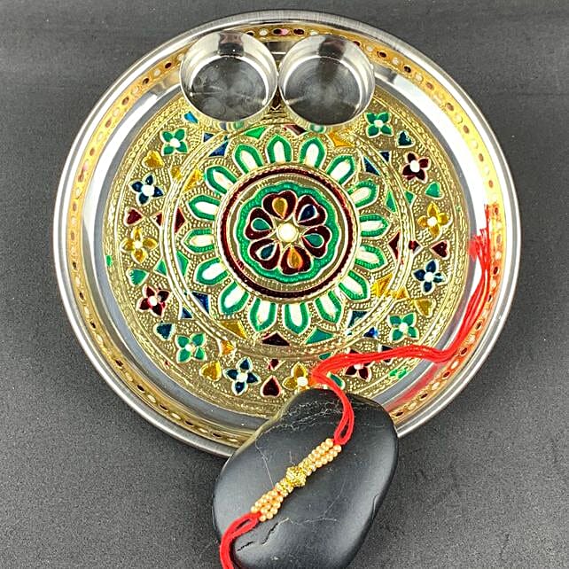 Super bhaiya Rakhi With Traditional Thali