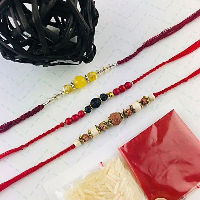 Three Bahubali Rakhi Set