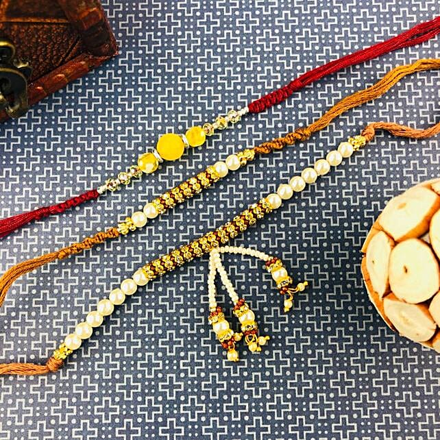 Three Super Star Family Rakhi Set