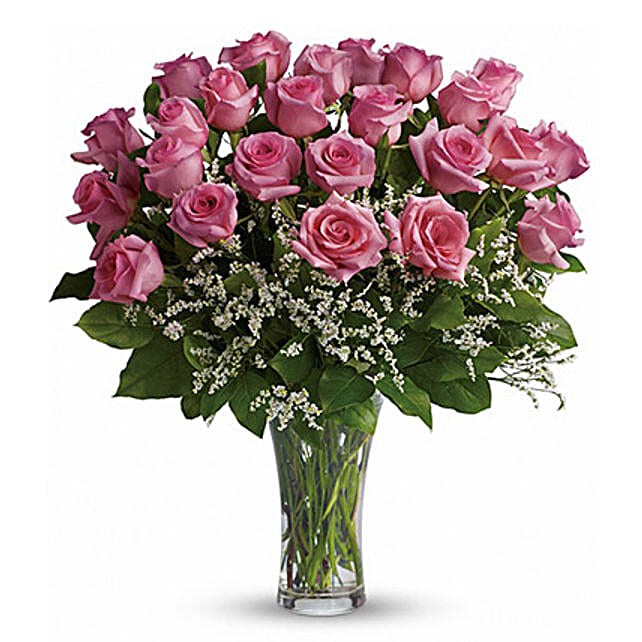 24 Pink Roses