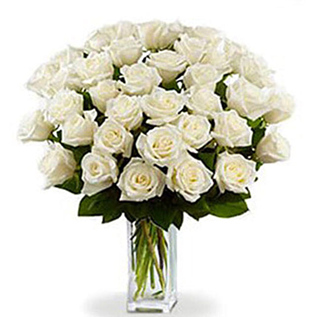 36 White Roses Bouquet