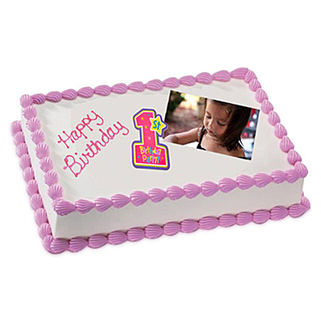 1kg Photo Cake Chocolate Sponge Eggless by FNP