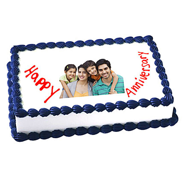 Anniversary Photo Cake 2kg Vanilla Eggless