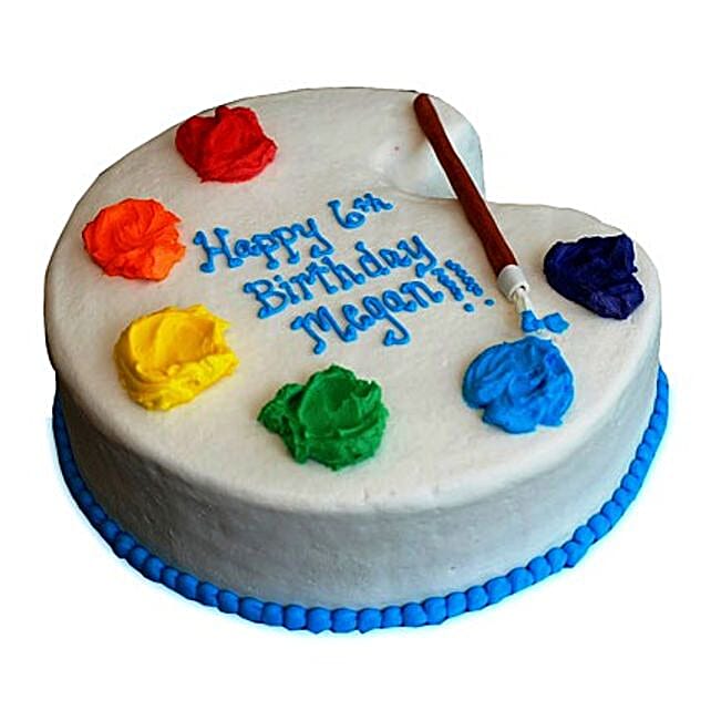 Artist Birthday Cake 4kg Eggless Vanilla