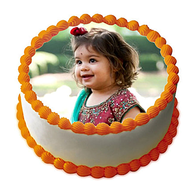 Butterscotch Photo Cake 2kg Eggless
