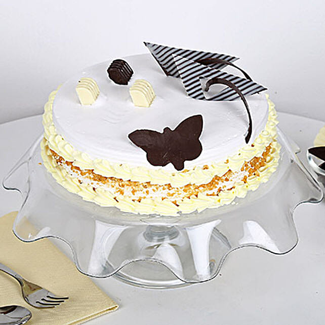 Butterscotch Round Cake Half kg Eggless