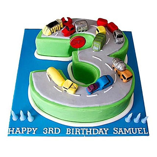 Cars Birthday Cake 2kg Eggless Black Forest