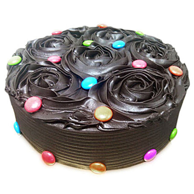 Chocolate Flower Cake Half kg