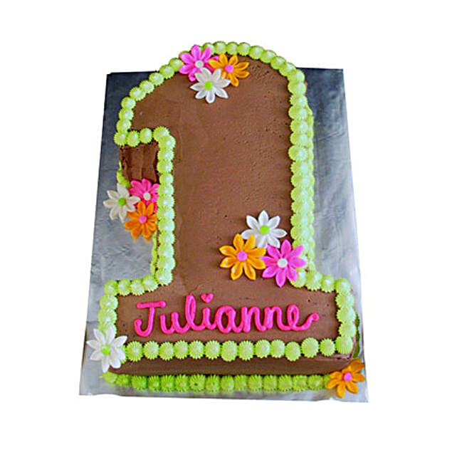 Chocolaty 1st Birthday Cake 4kg Eggless Chocolate
