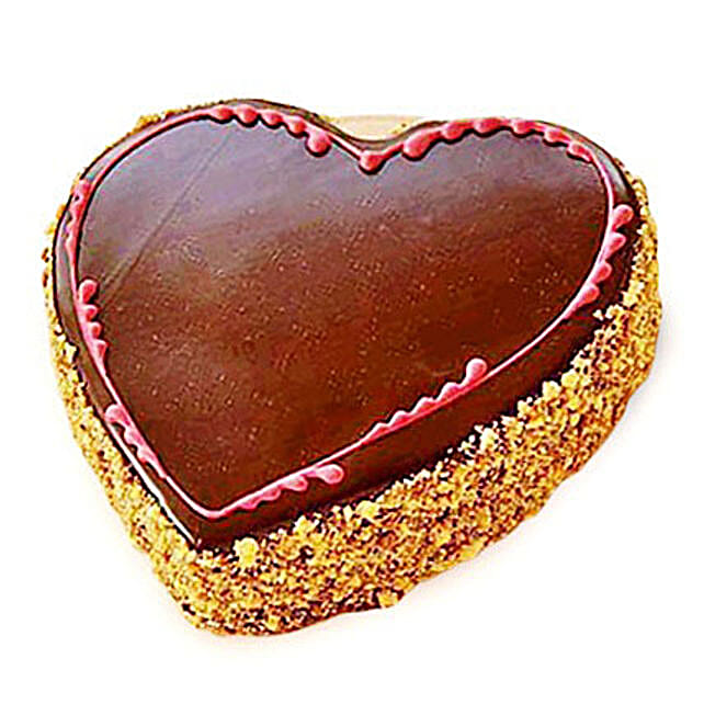Chocolaty Heart Cake 3kg Eggless