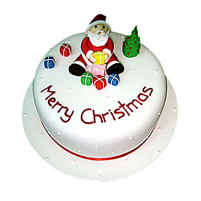 Christmas with Santa Cake 3kg Eggless