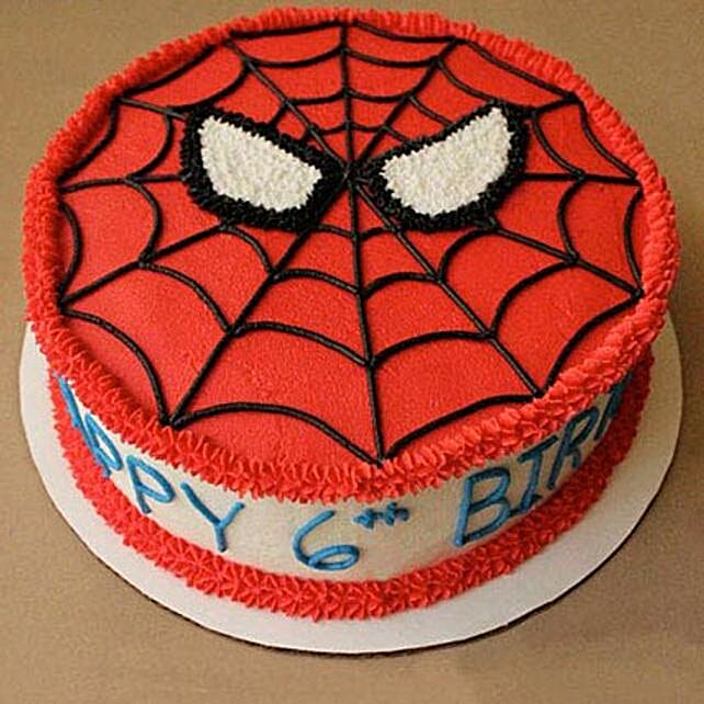 Creamy Spiderman Treat Cake Half kg Vanilla