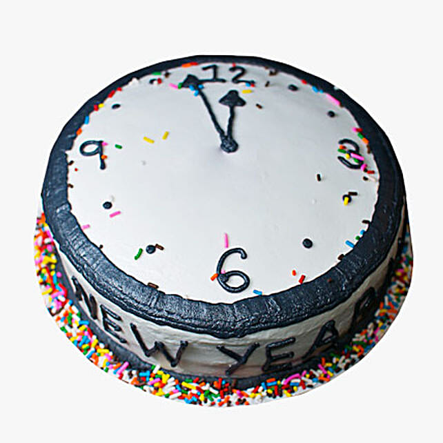 Dazzling New Year Cake 1kg Eggless
