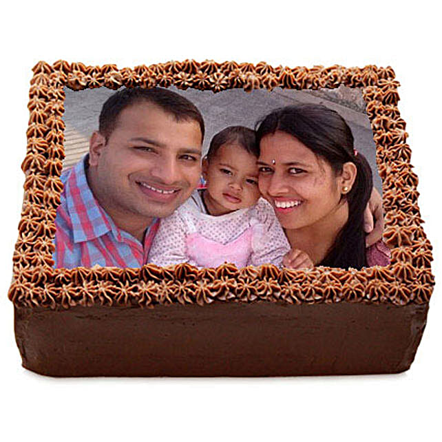 Delicious Chocolate Photo Cake 1kg Eggless