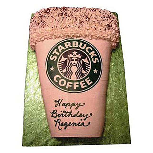 Designer Starbucks Cake 4Kg Eggless Chocolate