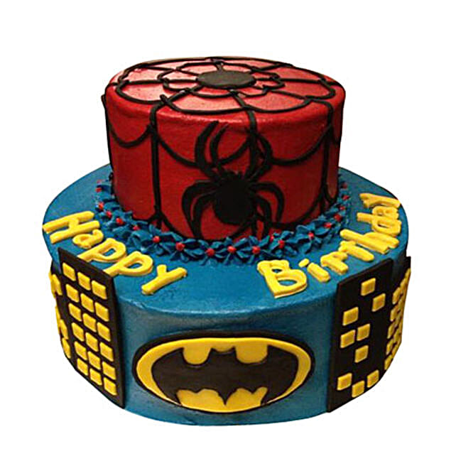 Dual Batman Spiderman Cake 5kg
