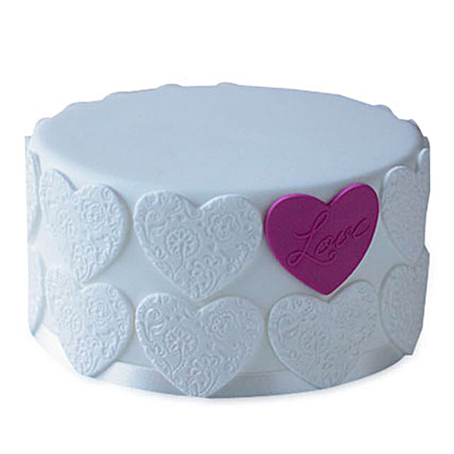 Elegant Love Cake 3kg Eggless Vanilla