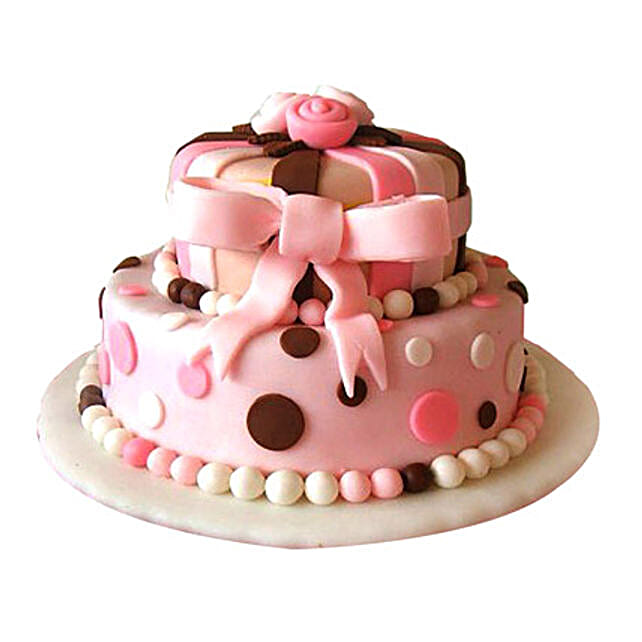 Elegant Pink Cake 4kg Eggless