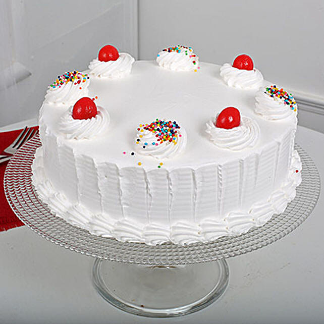 Fresh Vanilla Cake Half kg Eggless