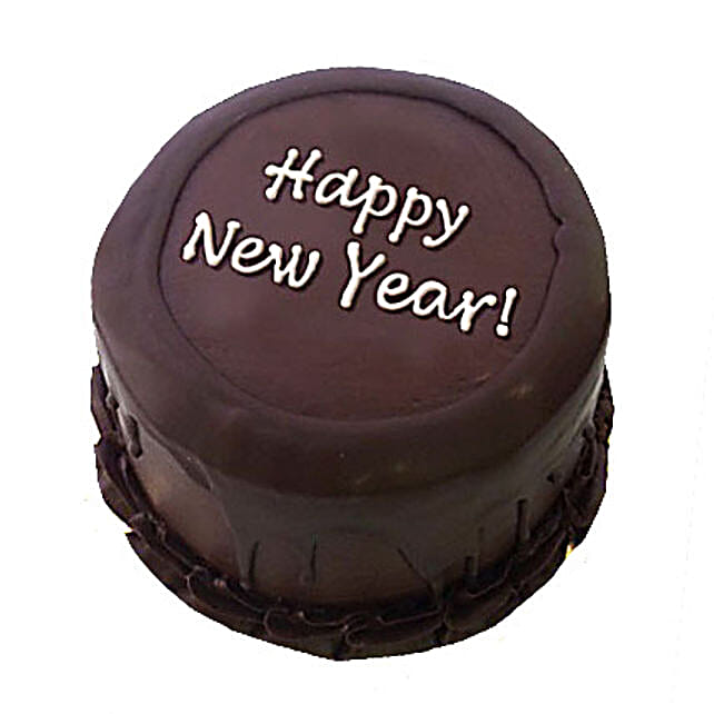 Happy New Year Chocolate Cake 3kg Eggless