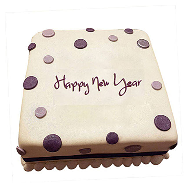 Happy New Year Fondant Cake 3kg Eggless