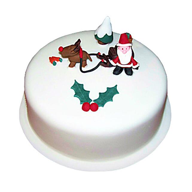 Happy Santa Christmas Cake 2kg Eggless