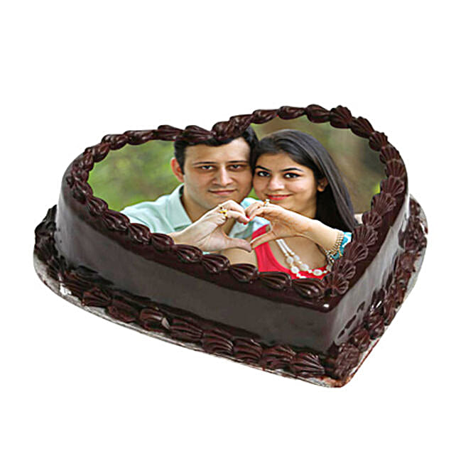 Heart Shape Photo Chocolate Cake 3kg