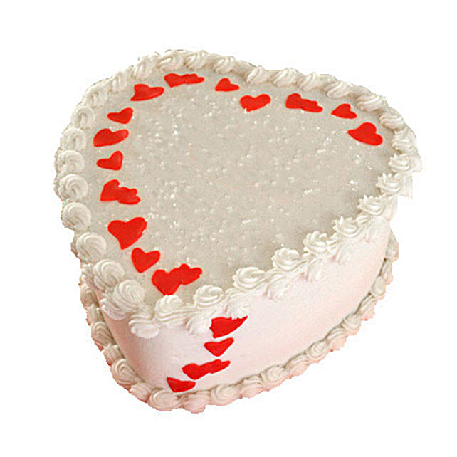 Lovely Heart Shape Cake Half kg Chocolate