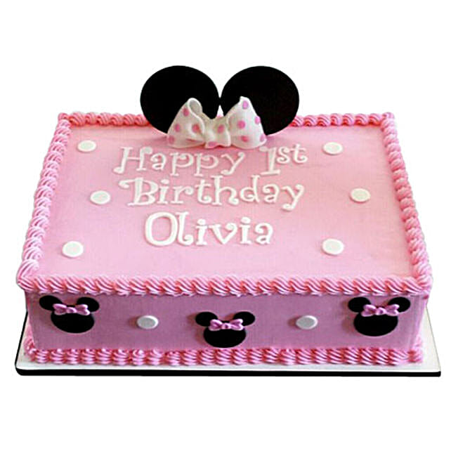 Lovely Pink Minnie Mouse Cake 1kg Vanilla