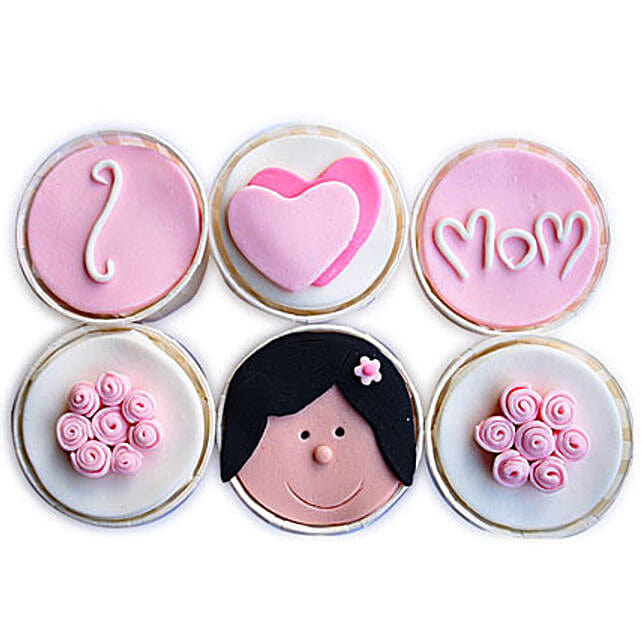 Mothers Day Pink Cupcakes 6 Eggless