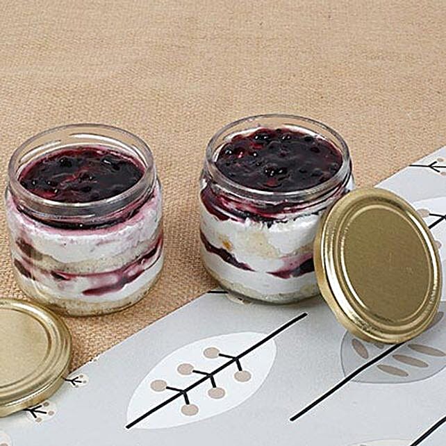 Mysterious Blueberry Jar Cake Eggless Set of 2