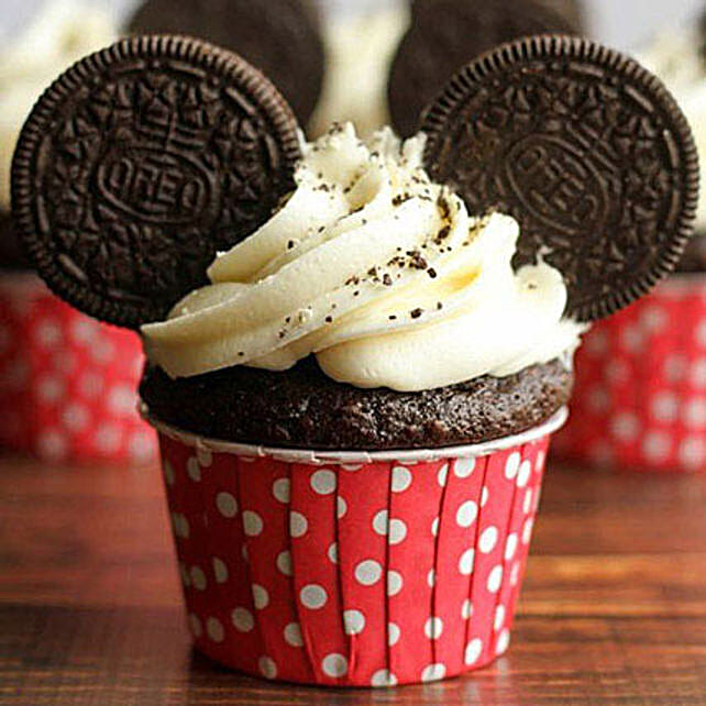 Oreo Twirling Cupcakes 24 Eggless
