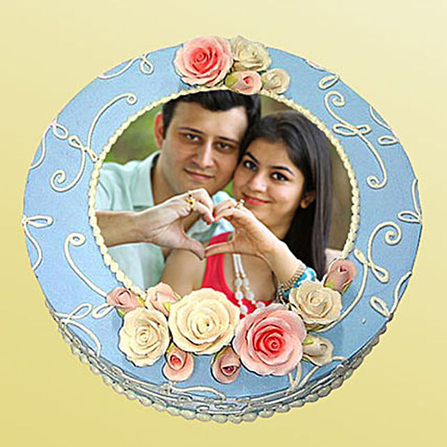 Photo Cake 1kg Eggless Vanilla