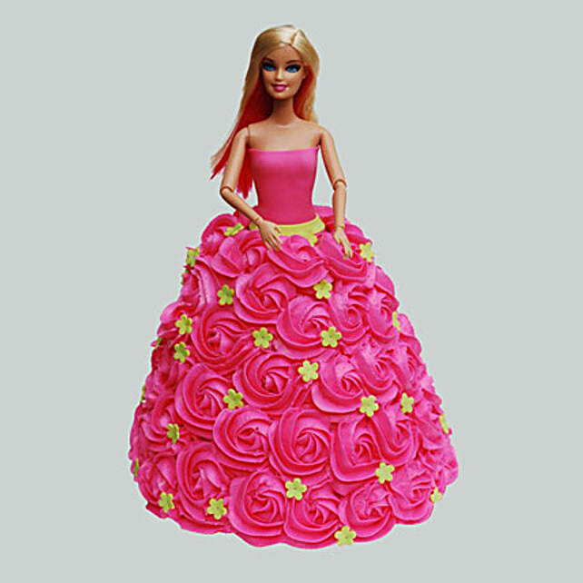 Pink Barbie Cake Truffle 3kg Eggless