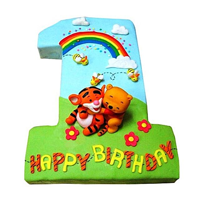 Pooh Tigger Cake 4kg Vanilla Eggless