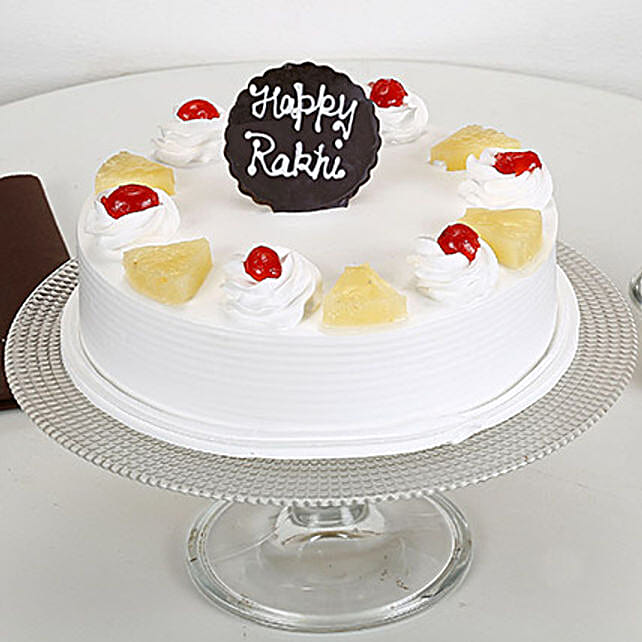 Rakhi and Pineapple Cake 1kg eggless