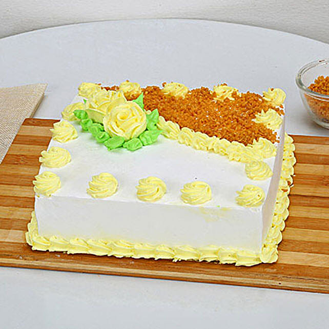 Rectangular Butterscotch Treat 1kg Eggless