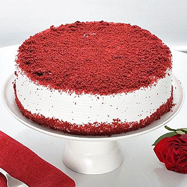 Red Velvet Fresh Cream Cake 1kg Eggless