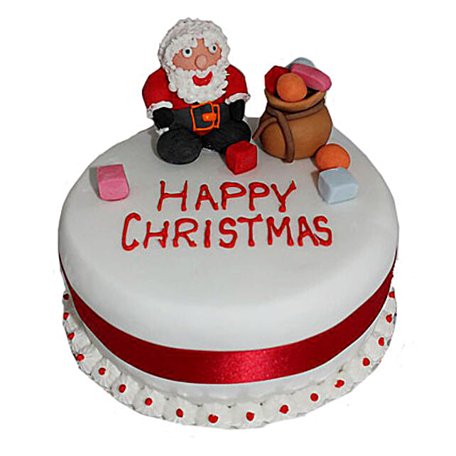 Santa Claus Christmas Cake 1kg Eggless