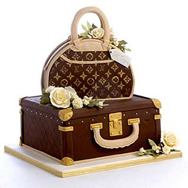 Showy LV Bag Cake 5kg Eggless