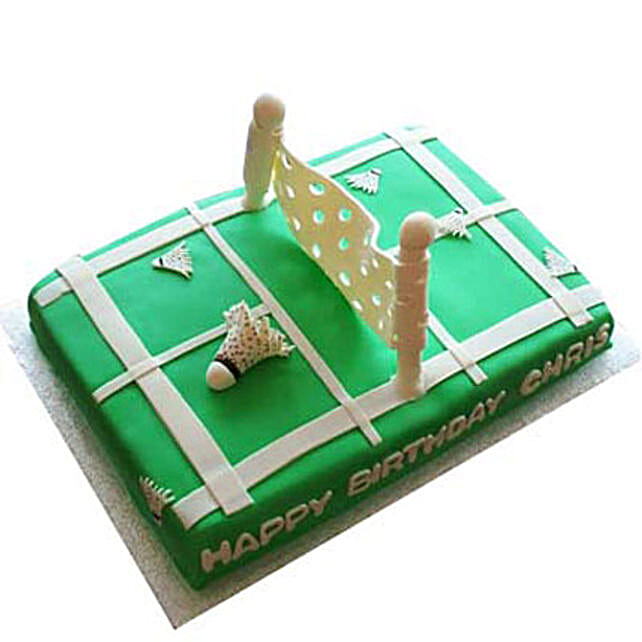 Smashing Badminton Court Cake 3Kg Eggless Chocolate