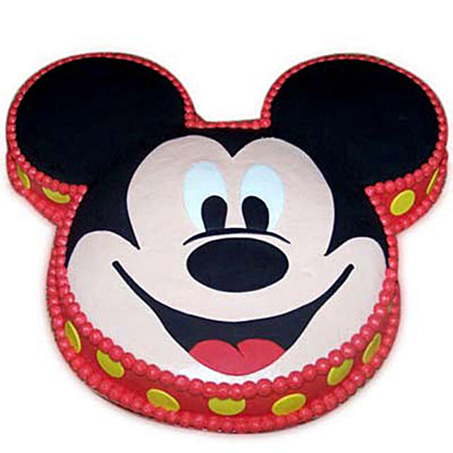Soft Mickey Face Cake 4kg Vanilla Eggless