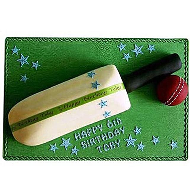 Splendid Cricket Bat Ball Cake 2Kg Eggless Chocolate