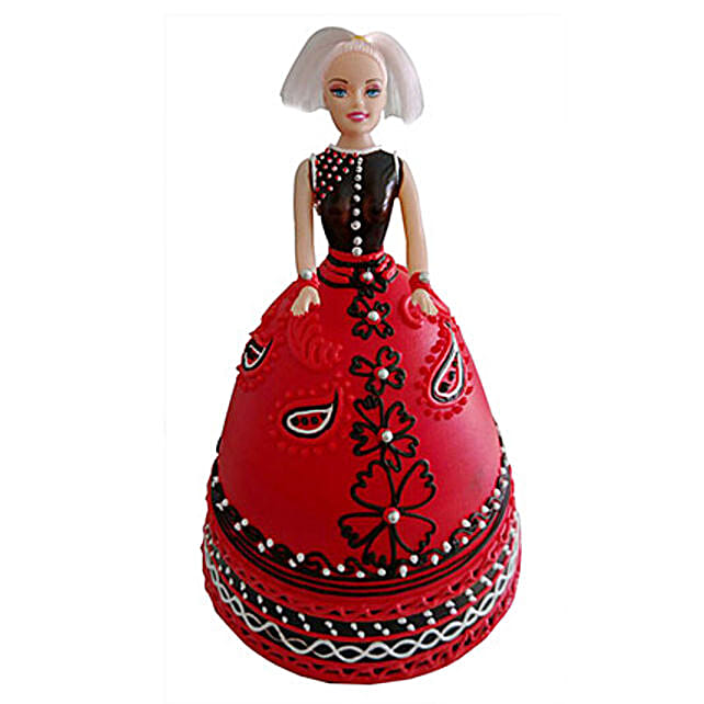 Strawberry Baby Doll Cake 2 Kg Eggless