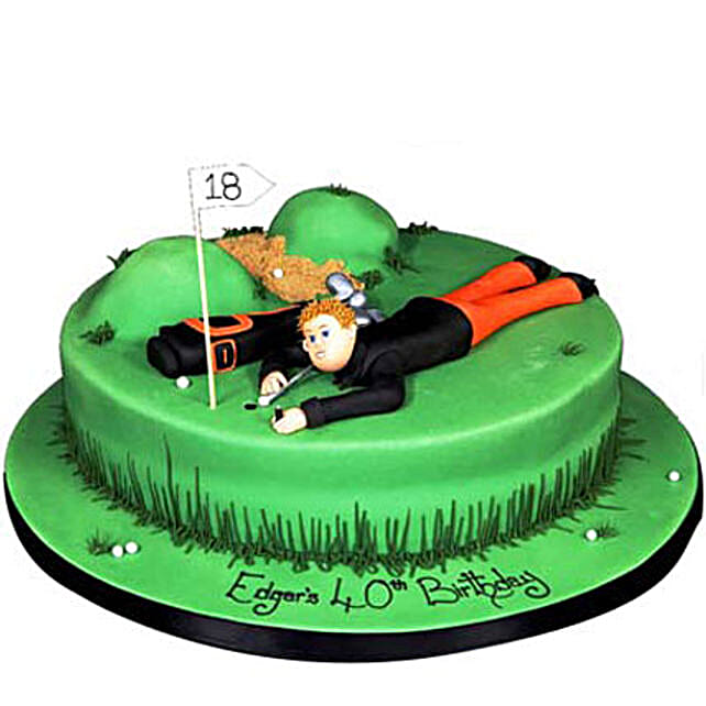 Stunning Golf Course Cake 2Kg Eggless Chocolate