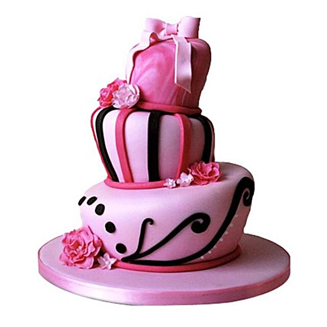 Stunning Pink Wedding Cake 5kg