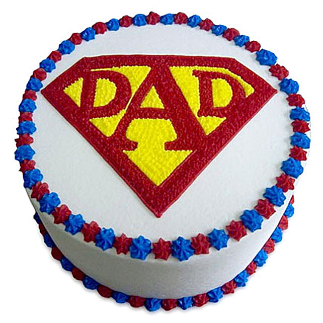 Super Cake For A Super Dad 1kg Vanilla Eggless