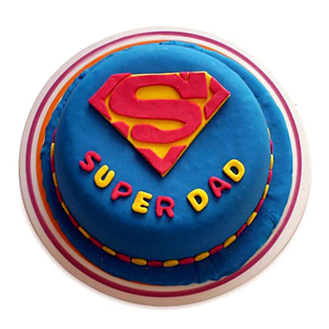 Super Dad Designer Cake 1kg Vanilla Eggless